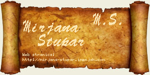 Mirjana Stupar vizit kartica
